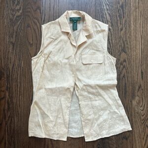 Ralph Lauren Pure Linen Vest Top